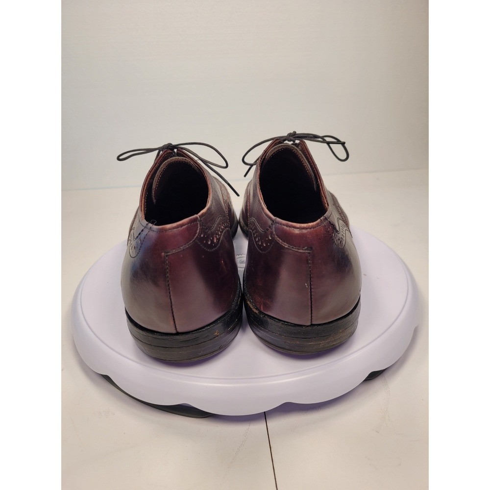Allen Edmonds McAllister Mens Burgundy Leather Wingtip Oxford Dress Shoes 10.5 B - Picture 7 of 10